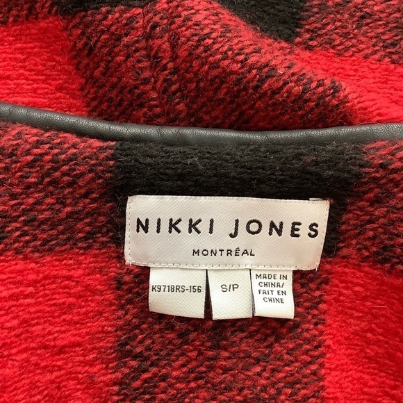 NWOT Nikki Jones Montreal Buffalo Plaid Print Zip-Up Jacket Sz-S/P - Picture 6 of 7